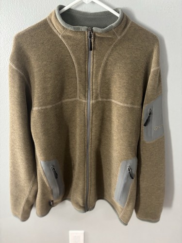 Chaqueta polar Aigle para hombre X-grande marrón Polartec cremallera completa manga larga adulto - Imagen 9 de 10