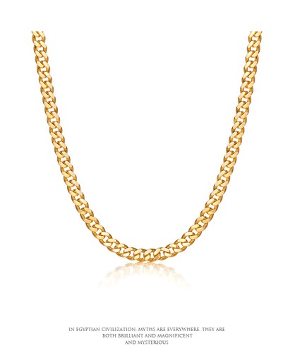 18 Karat Gelbgold Kubanische Halskette Herren Klassische Goldkette - Bild 7 von 16