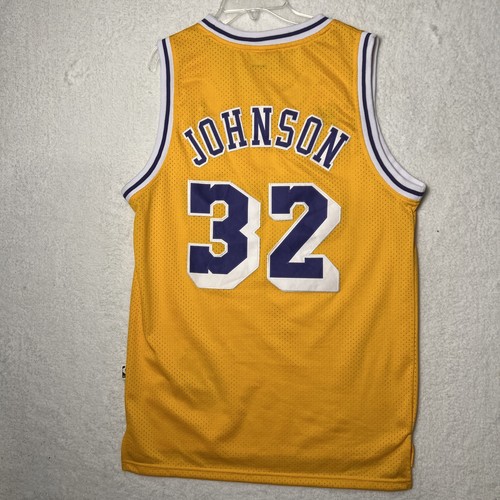 Adidas Hardwood Classics Los Angeles Lakers Jersey 32 Magic Johnson S Length +2 - Picture 11 of 24