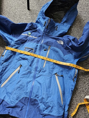 The North Face Goretex Pro Shell Jacket Men's Medium Custom Logo Ski Recco Blue - Picture 21 of 23