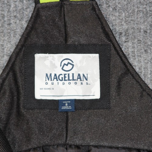 Magellan Outdoors Bibs Overalls Youth Small Black FishGear Leg Zipper Insulated - Picture 3 of 7