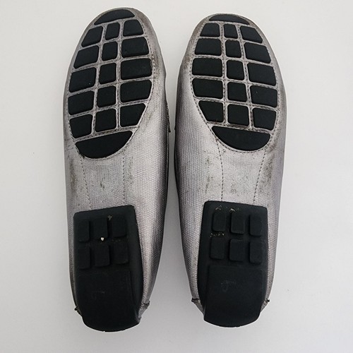 Lauren Ralph Lauren Carley Driving Loafers Silver Leather shoes Womens Size 11 B - Picture 6 of 8