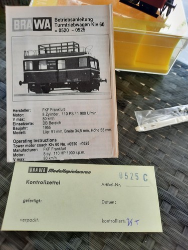 LOCO MOTRICE CHANTIER ELEVATRICE BRAWA HO KLV 60 REF 0525 NEUVE EN BOITE - Foto 6 di 7