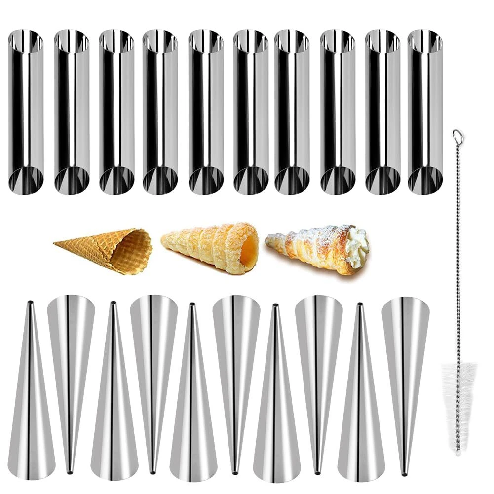 Cream Horn Mold Stainless Steel Ice Cream Cone Mold and Tubular Shaped Reusab...
Opens in a new wind