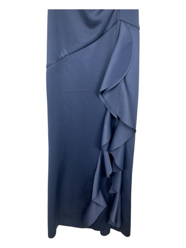 XSCAPE Evenings “Patti” Long Off The Shoulder Scuba Crepe Dress Midnight NWT 8 - Picture 16 of 16