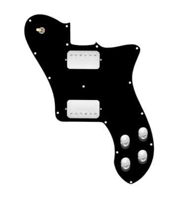 920D 72 Deluxe Tele Loaded Pickguard (Hot) Rough Neck Humbuckers Black/Nickel