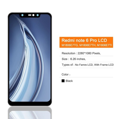 For Xiaomi Redmi Note6 Note 6 Pro LCD Display Touch Screen Digitizer Assembly - Zdjęcie 5 z 14