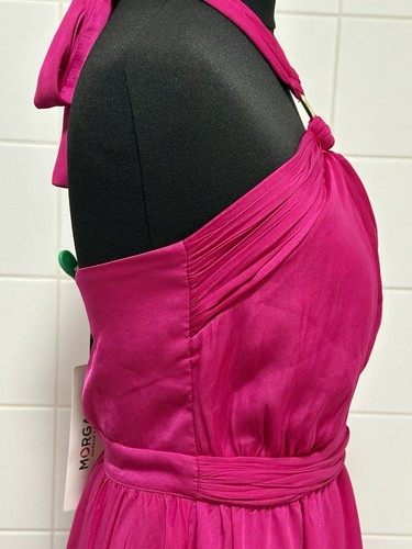 Morgan Full Length Halter Neck Evening Dress. Size 8. Satin Pink. BNWT. RRP £88 - Picture 17 of 24