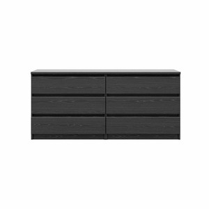 Details About Long Dresser 6 Drawer Chest Black Short Bedroom Six Women Storage Best Low New
