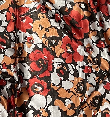 "Tela Charmeuse satinada floral de 1,75 yardas de alta calidad 60"" de ancho" - Imagen 2 de 2