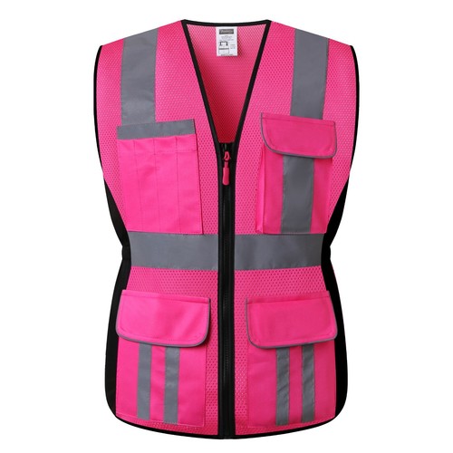 High Visibility Women Safety Vest Reflective Breathable Mesh Work Vest For Lady - Picture 26 of 36
