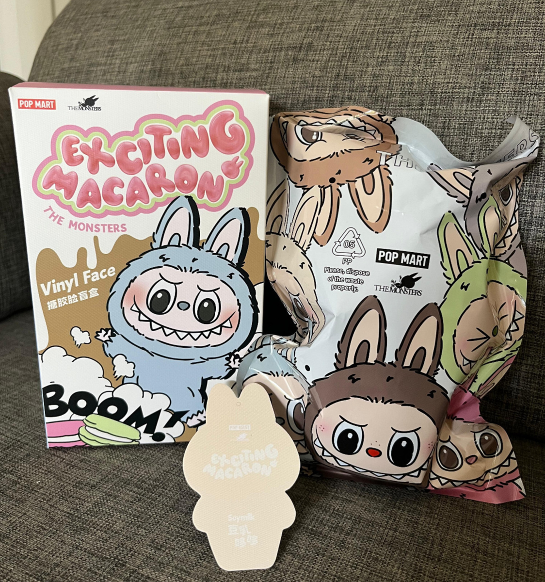 ぬいぐるみ THE MONSTERS Labubu Macaron Soymilk 正規品ラブブ マカロン LABUBU MACARON Soymilk ソイミルク