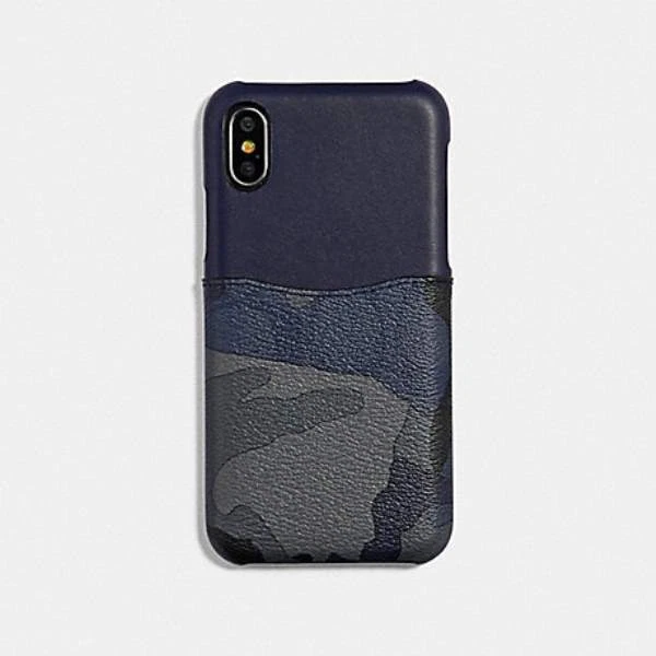Coach Signature Canvas with Blue Camo Print iPhone X/XS Case F77932 - Image 2 of 4