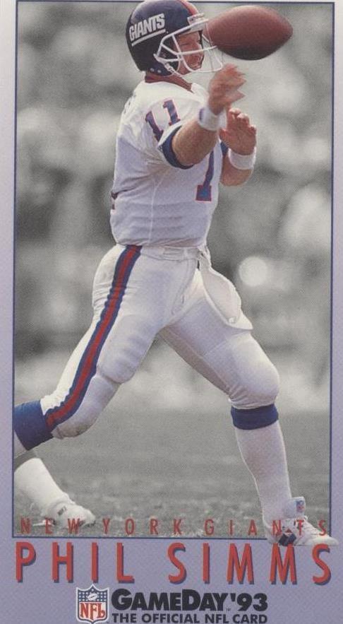1993 Fleer GameDay Phil Simms #254 - 1 of 2