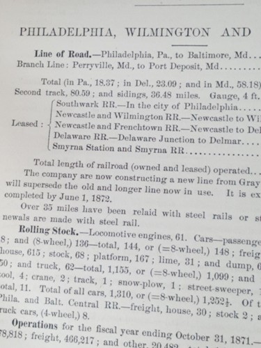 Informe de tren 1873 FILADELFIA WILMINGTON & BALTIMORE RAILROAD Perryville MD - Imagen 2 de 7