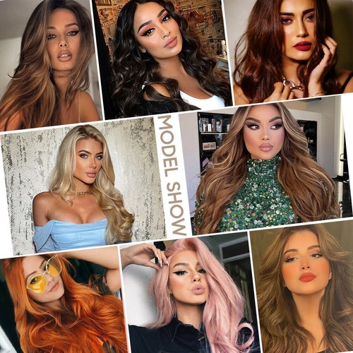 US 8 Pieces Clip In Hair Extensions Full Head Natural As Human Real Thick Wavy - Picture 19 of 64