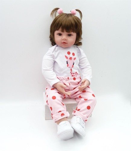 18" Reborn Dolls Twins Realistic Newborn Baby Boy Girl Vinyl Silicone Babies Toy - Picture 10 of 23