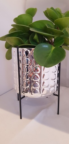 Keramik Pflanztopf & Hochmetall Ständer Gestell Modern Pflanztopf Halter Wohnkultur - Bild 16 von 22