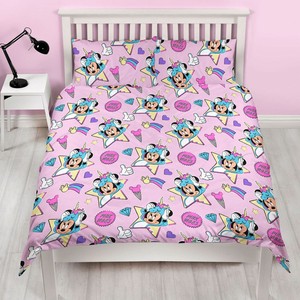 Disney Minnie Mouse Unicorns Double Duvet Cover Set 2 In 1