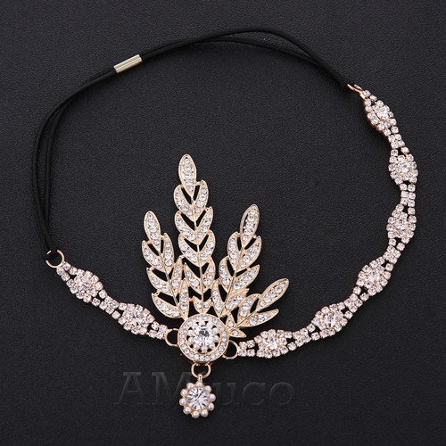 20er Jahre Flapper tolles Gatsby Kopfschmuck Perlen brüllend 20s Stirnband Armband Ring - Bild 21 von 29