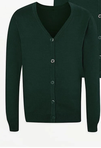 Bottle green Knitted Girls School Cardigan age 9 / 10 years G2