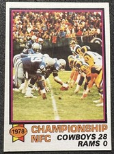 1979 TOPPS 1978 NFC CHAMPIONSHIP COWBOYS 28 RAMS 0 #167 NM/MT