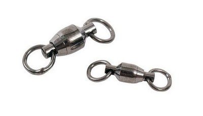 Spro Ball Bearing Swivel with 2 Split Rings Black