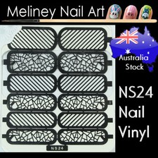 NS24 Chattered Glass Nail Vinyl Sticker decoration Stencil Vinyls Art Lines