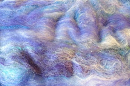 Water Elements Arte Cardata Batt 25-100g Miscela Paesaggio Merino Seta Feltro Filatura - Foto 8 di 9