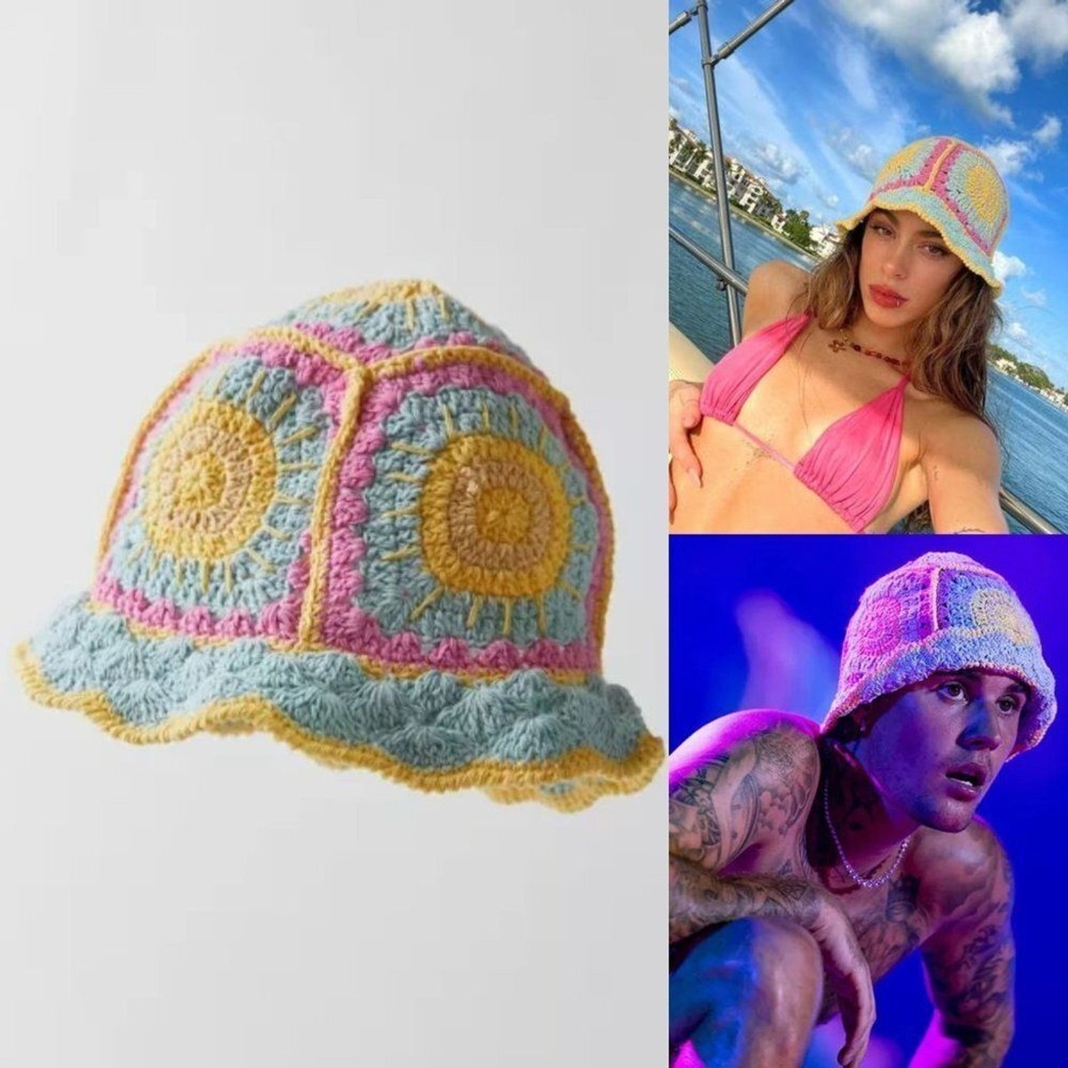 Urban Outfitters Bria Crochet Bucket Hat One Size NWOT $33