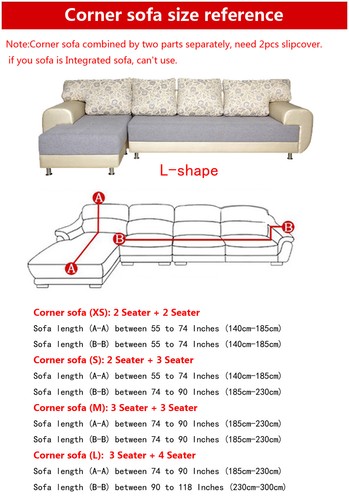 L Shaped Sofa Cover Stretch Couch Covers For 4-7 Seat Corner Sofa Slipcovers New - Picture 5 of 69