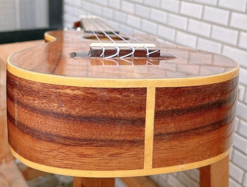 Alulu Solid Acacia Koa Concert cutaway Ukulele, bird inlay HU1632 - Picture 12 of 17