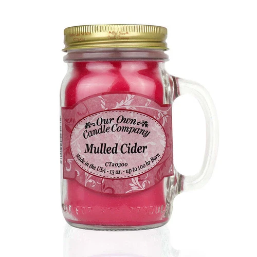 Our Own Candle Company Large Mason Jar MULLED CIDER seasonal spicy goodness