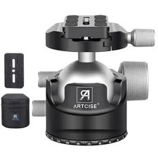 Low Profile Ball Head 55mm Tripod Ball Head Heavy Duty Tripod Head Load 66lbs