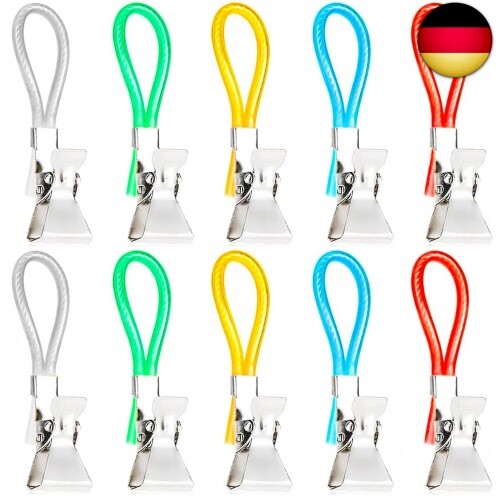 10 Stück Handtuchklammern,Aufhänger für Handtücher,Handtuchaufhänger Clip - Bild 1 von 7