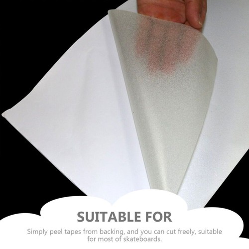Forniture Impugnatura Skateboard Trasparente Grip-tape Tagliabile Decorazione Professionale - Foto 4 di 12