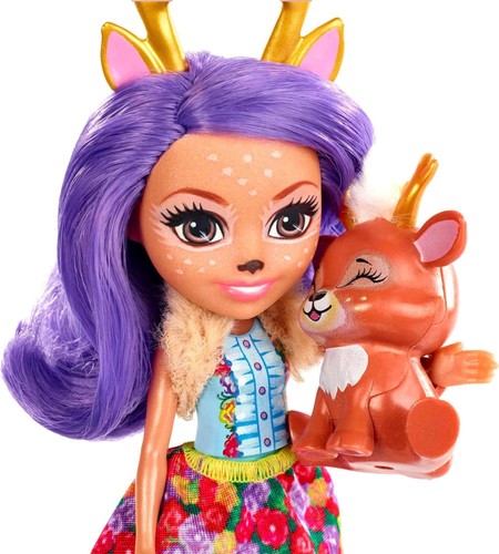 Enchantimals FXM75 Mini-poupée Danessa Biche et Figurine Animale Sprint aux L... - Photo 3/7