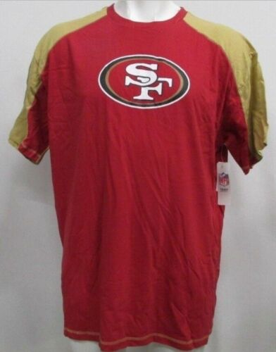 San Francisco 49ers NFL Herren Kurzarm Raglan T-Shirt Rot Gold - Bild 1 von 6