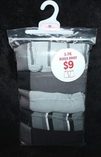 5-Pack Boys Black/Gray/Multi Cotton Boxer Bri...