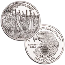 America 250th Niue Half Dollar Continental Army