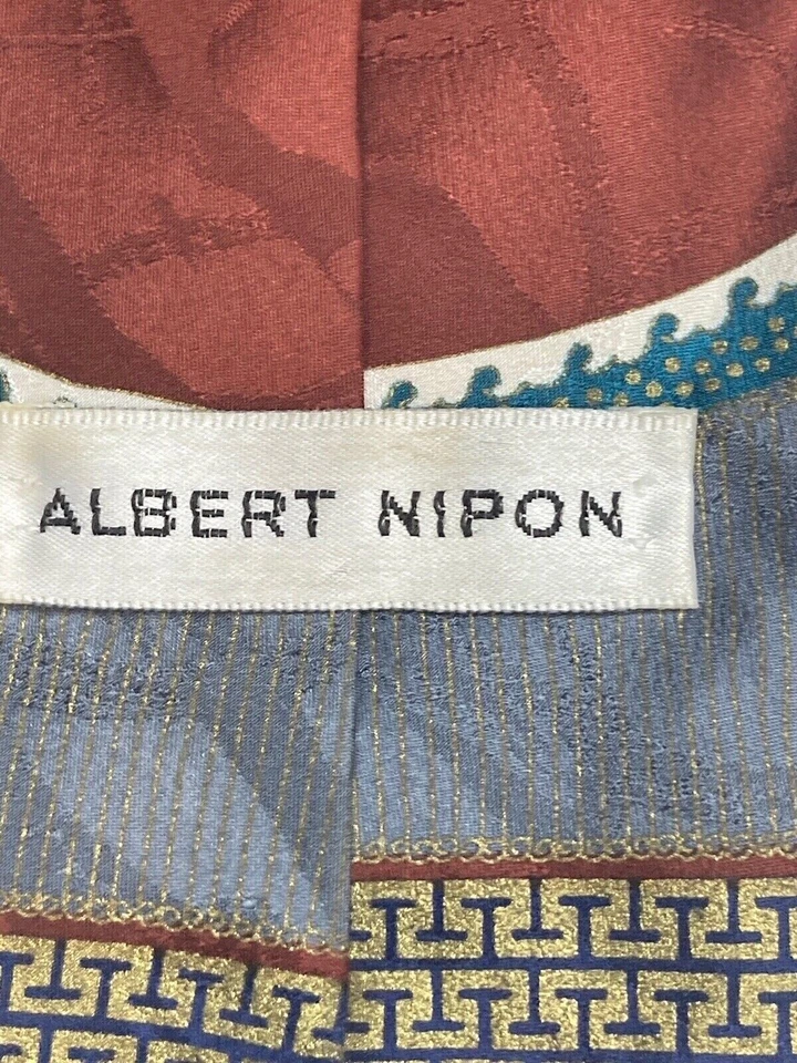 Corbata formal Albert Nipon para hombre 58"Lx4"W corbata multicolor  Foto 2 de 4