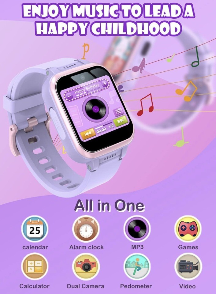 Kids Smart Watch,Multifunction Rechargeable Touch Screen Toddler Watch eBay
