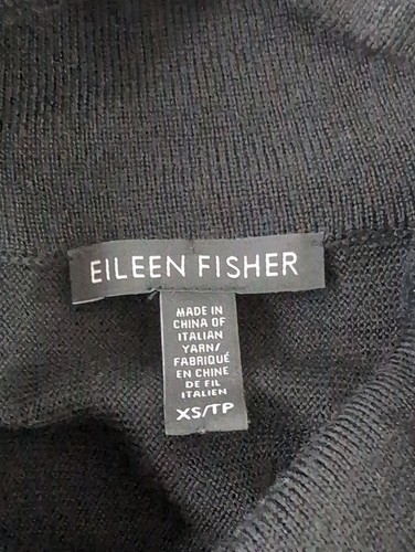 Eileen Fisher Pullover Dress XS Black Minimalist Quiet Luxury Merino Wool - Picture 4 of 7