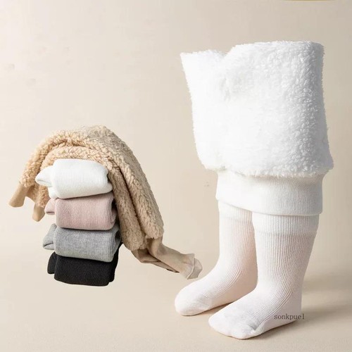 Super Thicken Warm Winter Tights for Girls Vertical Stripe Cotton Toddler Baby G - Picture 4 of 29