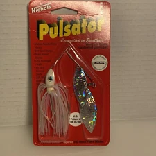Nichols Lures Pulsator 1/2 Oz Spinnerbait 24K Gold Plated Blue Shad Shattered Gl