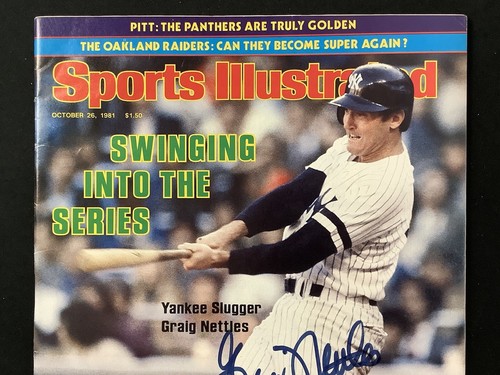 Graig Nettles Signed Sports Illustrated 10/26/81 No Label NYY Baseball Auto JSA - Picture 2 of 5