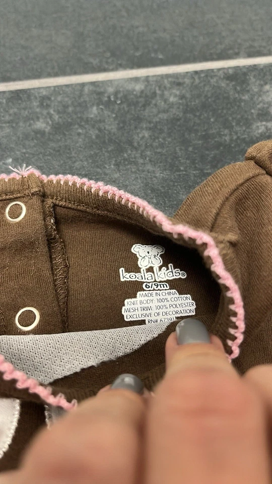 Koala Kids Baby Turkey One Piece with Ruffle Skirt size 6-9 months - Image 4 of 4