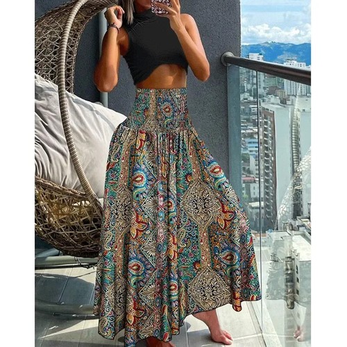 Fashionable High-Waisted Slimming Printing Skirt For Women Amazon Europe - Picture 15 of 24