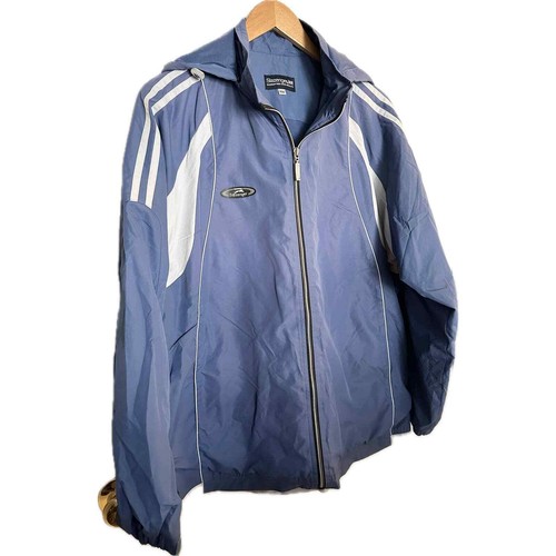 Slazenger Zippered Jacket, Blue/Grey. Size 100 Removable Hood - Picture 8 of 8