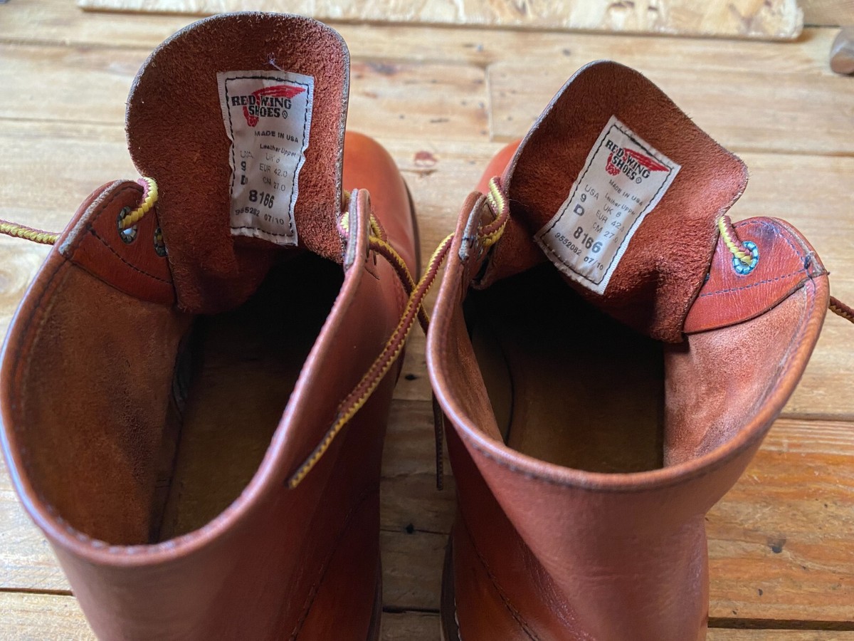 Redwing roundtoe brown leather boots style 8166 UK 8 US 9 | eBay